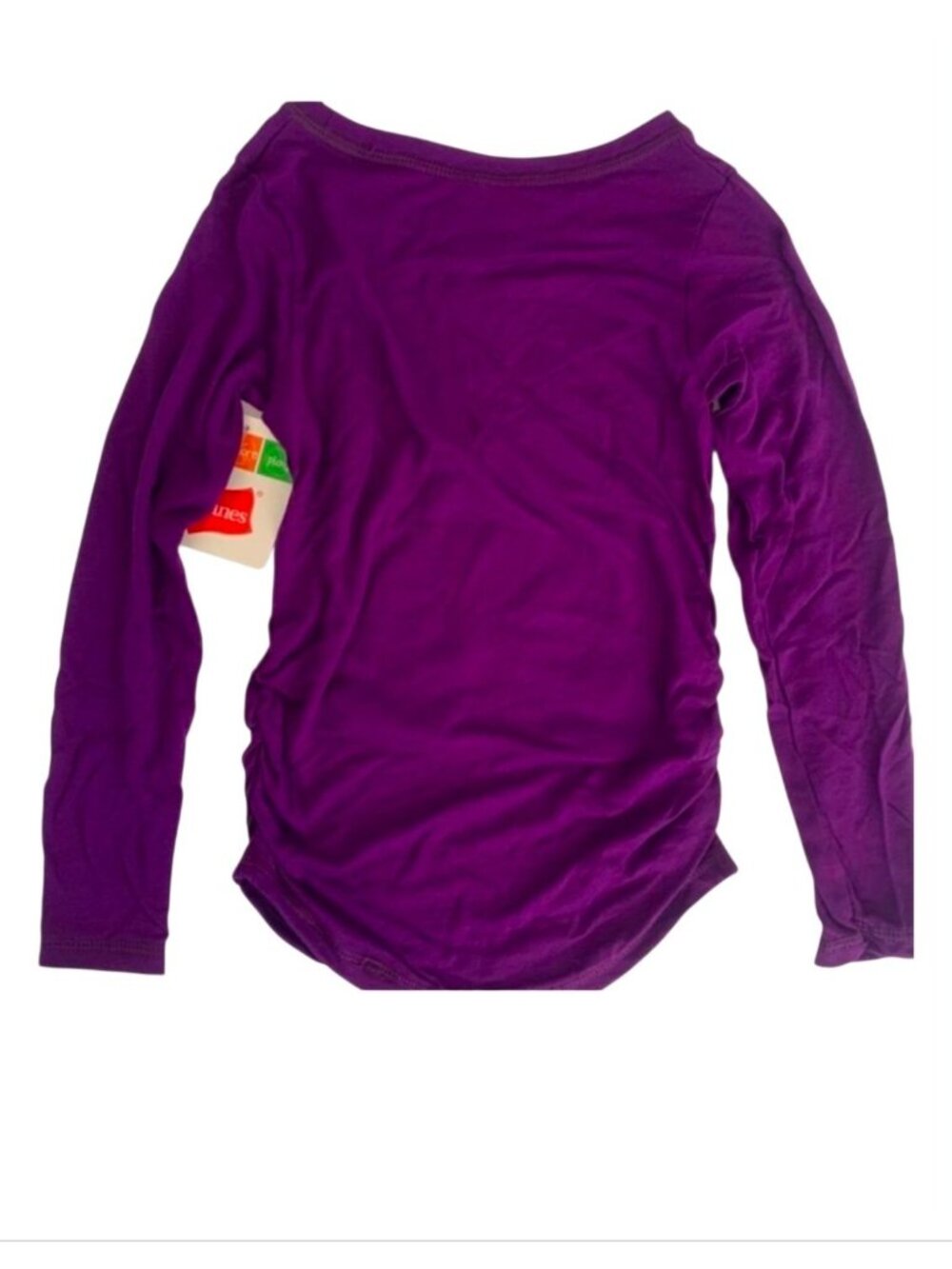 Hanes Girls Purple Long Sleeve Graphic Tee "All My Friends Are Nuts!" Squirrel P - Picture 4 of 8